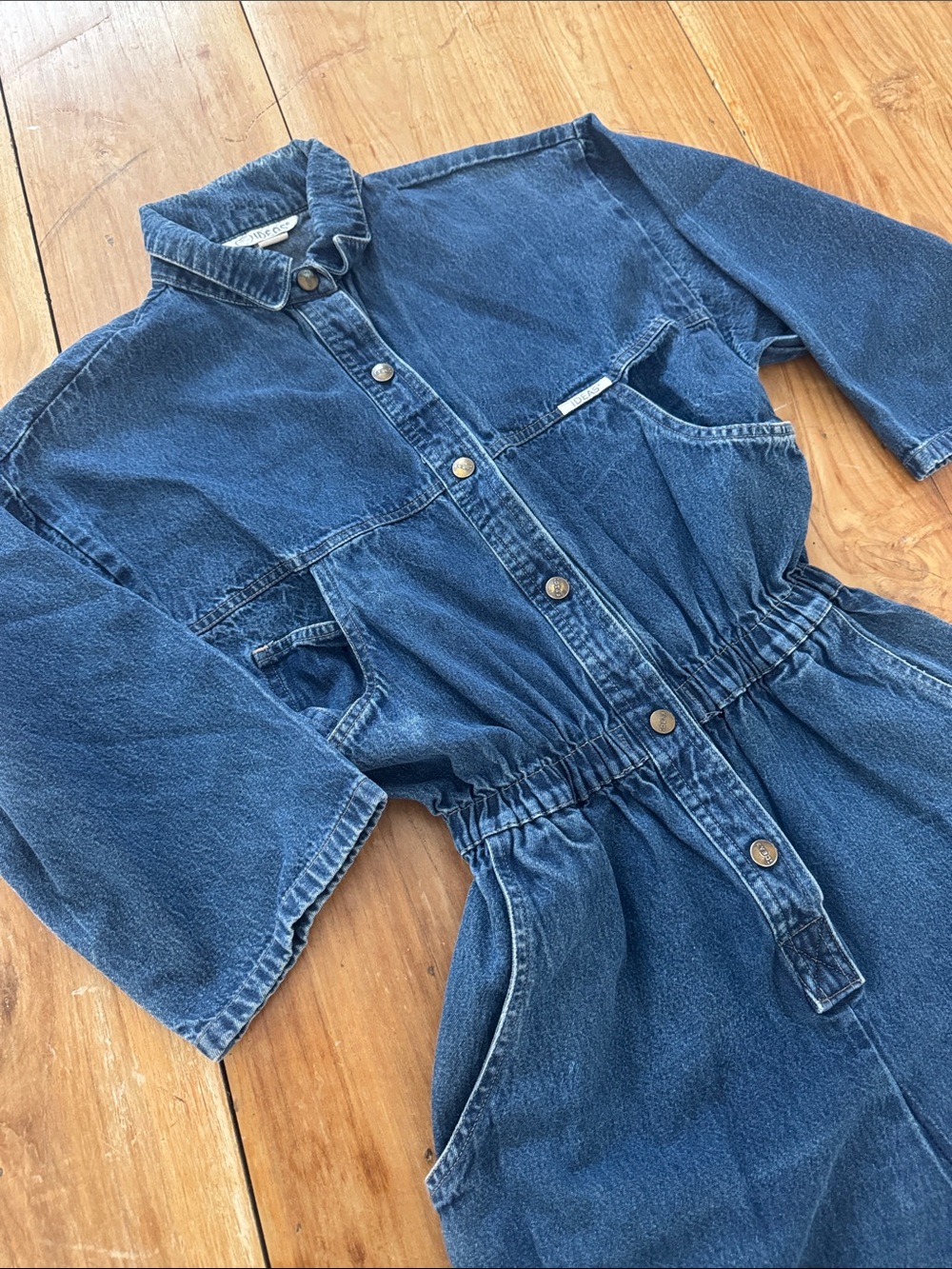 Ideas Vintage Denim Jumpsuit. Size L. Great Used Condition